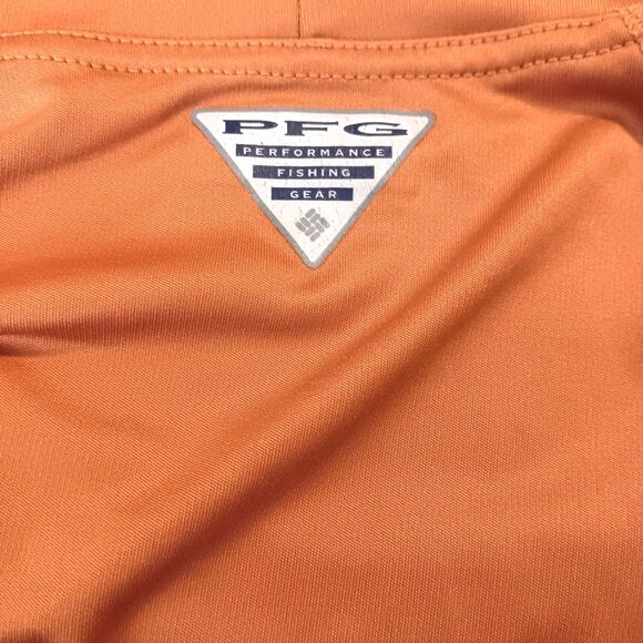 Columbia PFG Long Sleeve Fishing Shirt Rust Orange XLT/TGL Polyester - Picture 8 of 12